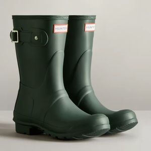 Hunter boots in green